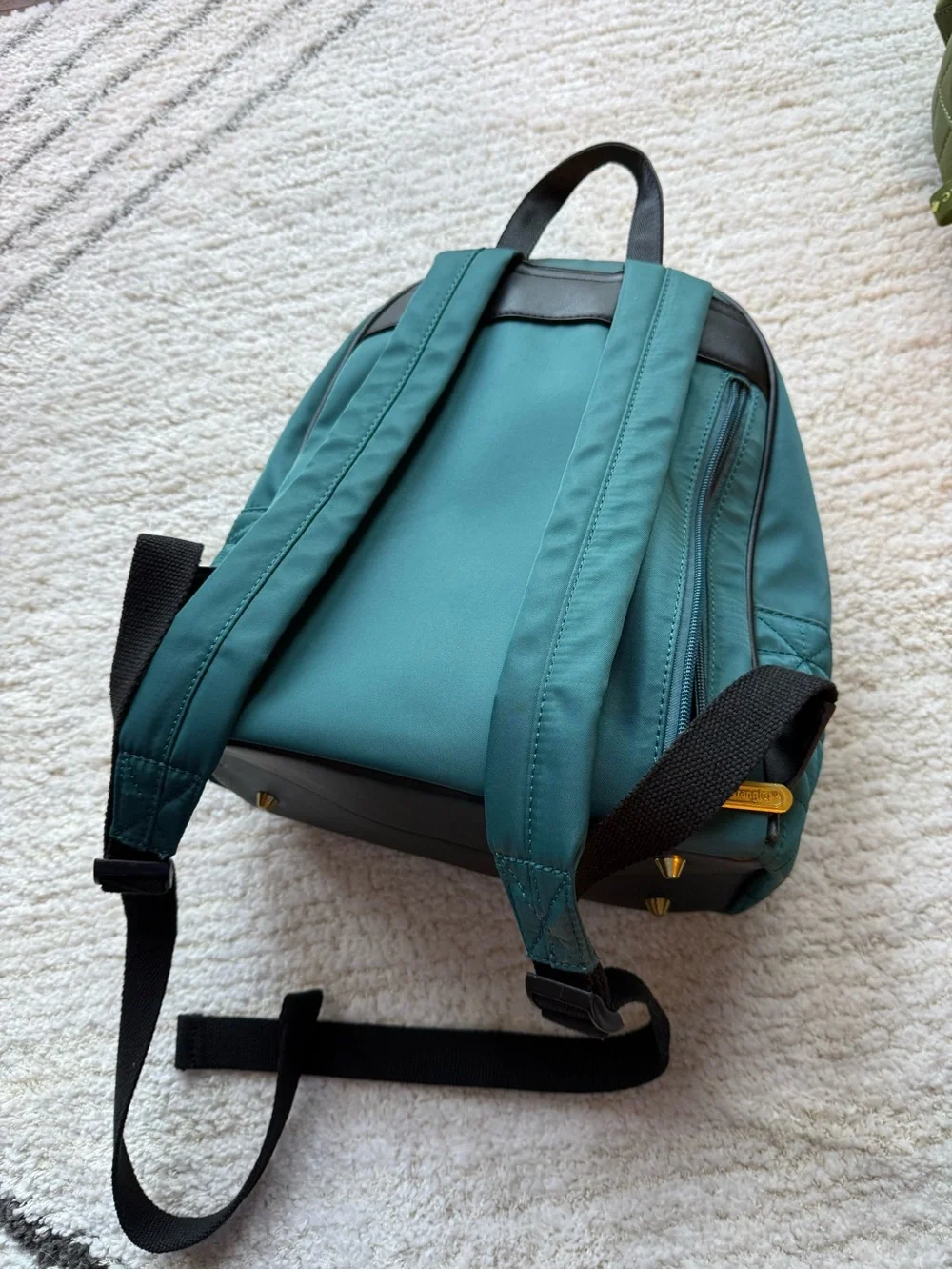 Wrangler Quilted Teal Mini Backpack with Gold Hardware